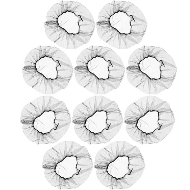 BRIGHTFUFU 100 pcs Nets de cabello desechables Capas de malla de nylon Pelillo de malla de nylon desechable para el hogar