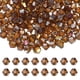 thumbnail image 1 of Cuentas de cristal en forma de cono Uxcell de 3 mm, 600 piezas de cuentas facetadas de vidrio para hacer joyas, ámbar, 1 of 6