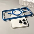 thumbnail image 1 of Magnetic Clear Phone Case, Shockproof Silicone Phone Case (Blue,iPhone 16 plus), 1 of 10