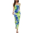 thumbnail image 1 of Liacowi Women Tie Dye Print Bodycon Maxi Tank Dresses Sleeveless Summer Sexy Scoop Neck Long Dresses Slim Fit Beach Streetwear, 1 of 6