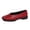 Red, variant on Purcolt Flats for Women Trendy Casual PU Leather V-Cut Square Toe Slip On Ballet Shoes Lightweight Comfort Soft Sole Dress Shoes for Walking Work Office
