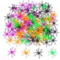 thumbnail image 3 of Monebena 120 Pieces Halloween Realistic Plastic Spiders 4 Colors Small Spider Toys Black Fake Spiders Prank Props for Halloween Home and Party Decorations M01, 3 of 7
