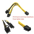 PCIE 6pin to 2x 6+2pin (6pin/8pin) Power Splitter PCIE pciExpress Type C 3 to 3 M 10 Ft