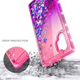 thumbnail image 3 of Nagebee Case for Samsung Galaxy Note 10+ Plus 5G with Screen Protector (Soft Full Coverage), Sparkle Glitter Liquid Bling Diamond [Ring Holder & Wrist Strap] Women Girls Case (Pink/Purple), 3 of 6