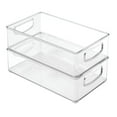 thumbnail image 6 of iDesign, Plastic Storage Bin 3-Piece Set, Clear,, 6 of 7