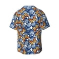 thumbnail image 2 of Gaeub Colorful Butterfly1 Men's Lapel Short Sleeve Shirt, Relaxed Fit Shirt, Soft and Breathable for Outdoors Party Travel - Small, 2 of 7