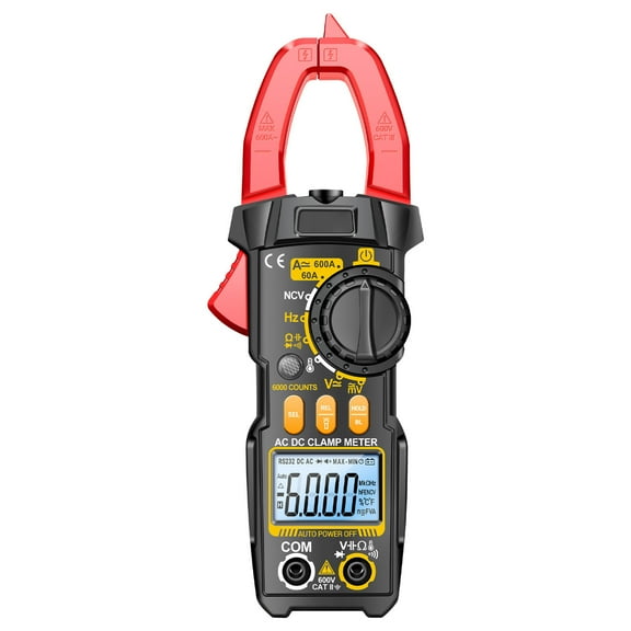 Meter Digital Multimeter 6000 Counts High Accuracy AC DC Clamp Meter Voltage Current Tester With LCD Display