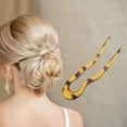 thumbnail image 2 of Unique Bargains 1 Pc Chignon Pin Wave U-shaped Hair Hairpin for Women Amber Yellow, 2 of 5