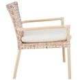 thumbnail image 3 of SAFAVIEH Collette Rattan Lounge Chair w/Cushion, Natural White, 3 of 7
