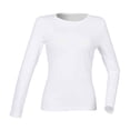thumbnail image 1 of T-Shirt à Manches Longues Extensible Uni pour Femmes SF, 1 of 3
