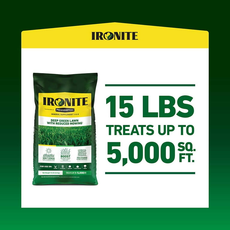 Ironite Mineral Supplement by Pennington, 1-0-0 Fertilizer, 30 lbs 