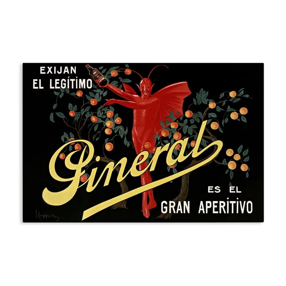 Stupell Industries Eclectic Aperitif Poster with Character Canvas Art, 24 x 16, by Leonetto Cappiello