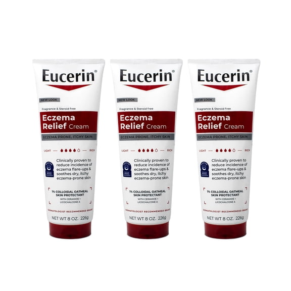 Eucerin Eczema Relief Body Creme 8 oz (Pack of 3)