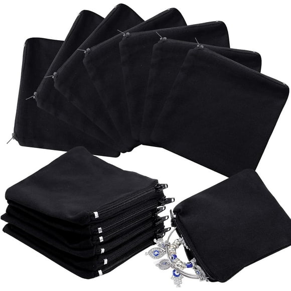 HWZWT Black 24 Pieces Silver Storage Bags Silverware Protector Bags x 4 x Pieces Silver Storage Bags Inches