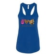 thumbnail image 3 of Peace Love Baseball Sports Ladies Racerback Tank Top, Royal, X-Large, 3 of 5
