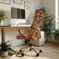 thumbnail image 3 of Renewold Deer Camo Hunting Forest Orange Office Computer Chair Cover Non-slip Protective Boss Rotating Office Chair Cover Desk Chair Protector Cover with Elastic Bottom, S, 3 of 7