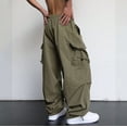 thumbnail image 6 of Men's Cargo Pants Casual Parachute Pants for Men Baggy Sweat Pants Loose Fit Hop Cargo Outfits with Pockets, 6 of 9