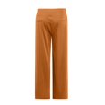 thumbnail image 6 of JUUNthy Womens Dress Pants, Straight Leg Flat Front Stretchy High Waist Business Works Trousers with Pockets Dark Blue L, 6 of 11