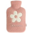 thumbnail image 1 of Cute Hot Water Bottle Bag for Girls Women Plush Shoulder Hand Warmer Heat Pack Warm Belly Winter Water Heating Bag 1000ml, 1 of 4