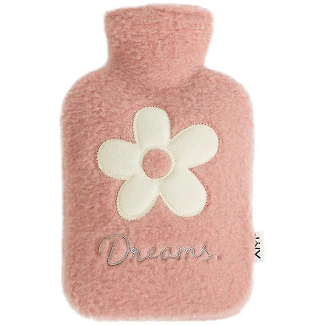 Cute Hot Water Bottle Bag for Girls Women Plush Shoulder Hand Warmer Heat Pack Warm Belly Winter Water Heating Bag 1000ml