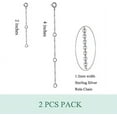 thumbnail image 5 of SOULMEET 2Pcs 925 Sterling Silver Necklace Extender Chain Bracelet Anklet Extension Set Adjustable Length, 2+4 Inch, 5 of 6