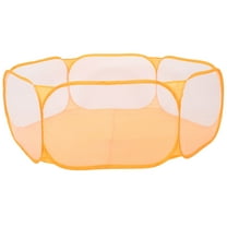IMIKEYA Portable Foldable Pet Playpen for Small Animals Indoor Outdoor Orange Polyester Material