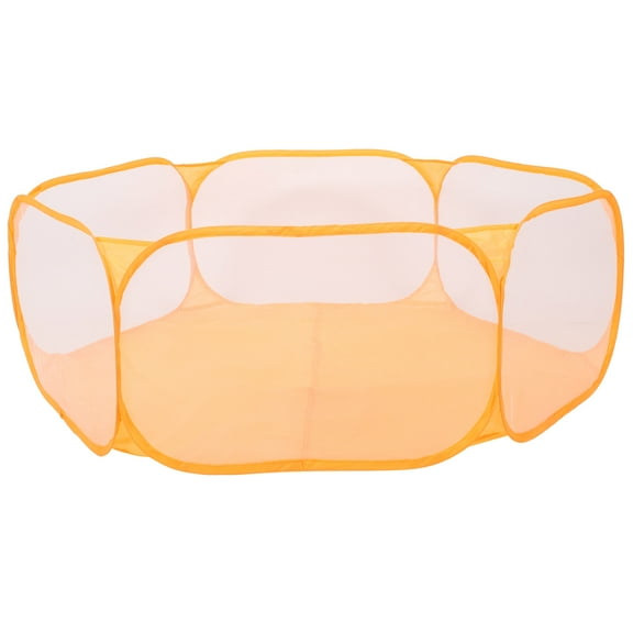 IMIKEYA Portable Foldable Pet Playpen for Small Animals Indoor Outdoor Orange Polyester Material