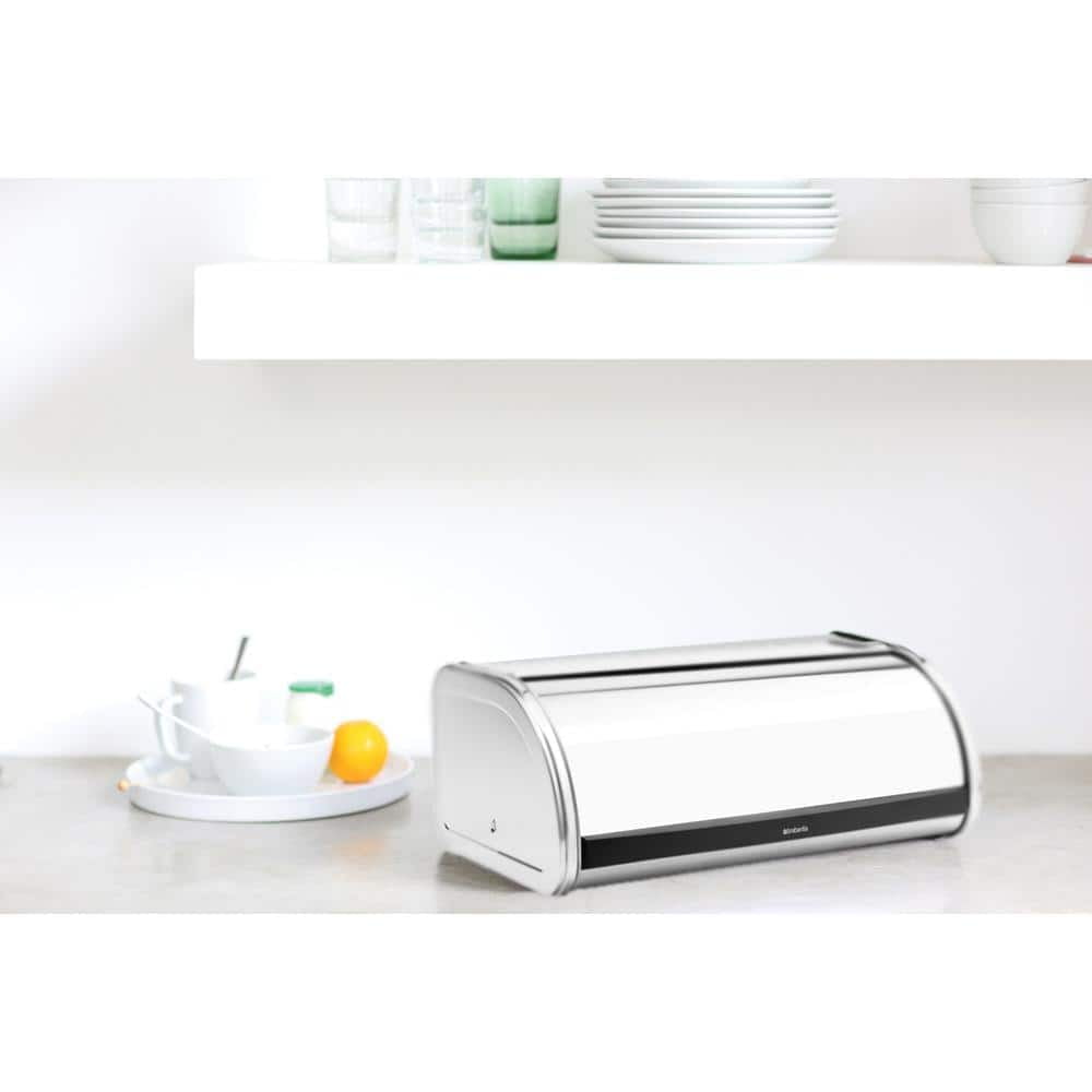 Brabantia Roll Top Bread Box, Brilliant Steel