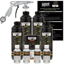 Raptor Bright Silver Urethane Spray-On Truck Bed Liner Spray Gun, 4 Liters
