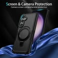thumbnail image 4 of JTCASES for Samsung Galaxy S22 Plus Case, Lens Protective Frame Foldable Rotating Bracket 2-layer Anti-fall Shockproof Anti-scratch Rugged Shell for Samsung Galaxy S22 Plus, Black, 4 of 9