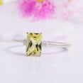 thumbnail image 6 of HeartsAndYou 2ct Natural Radiant Yellow Sapphire & Diamond Ring Trilogy 14k SOLID White Gold, 6 of 9