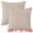 Beige, variant on Unique Bargains Decorative Soft Chenille Pillow Covers White 18" x 18"