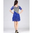 thumbnail image 2 of Beaded Fringe Charleston Dance Reproduction Flapper Gatsby Dresses XL Blue, 2 of 3