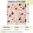 thumbnail image 2 of Halloween Stretch Tablecloth 36x36 Square - Elastic Border Washable Cover with Festive Pumpkin and Ghost Design for Holiday Use, 2 of 6