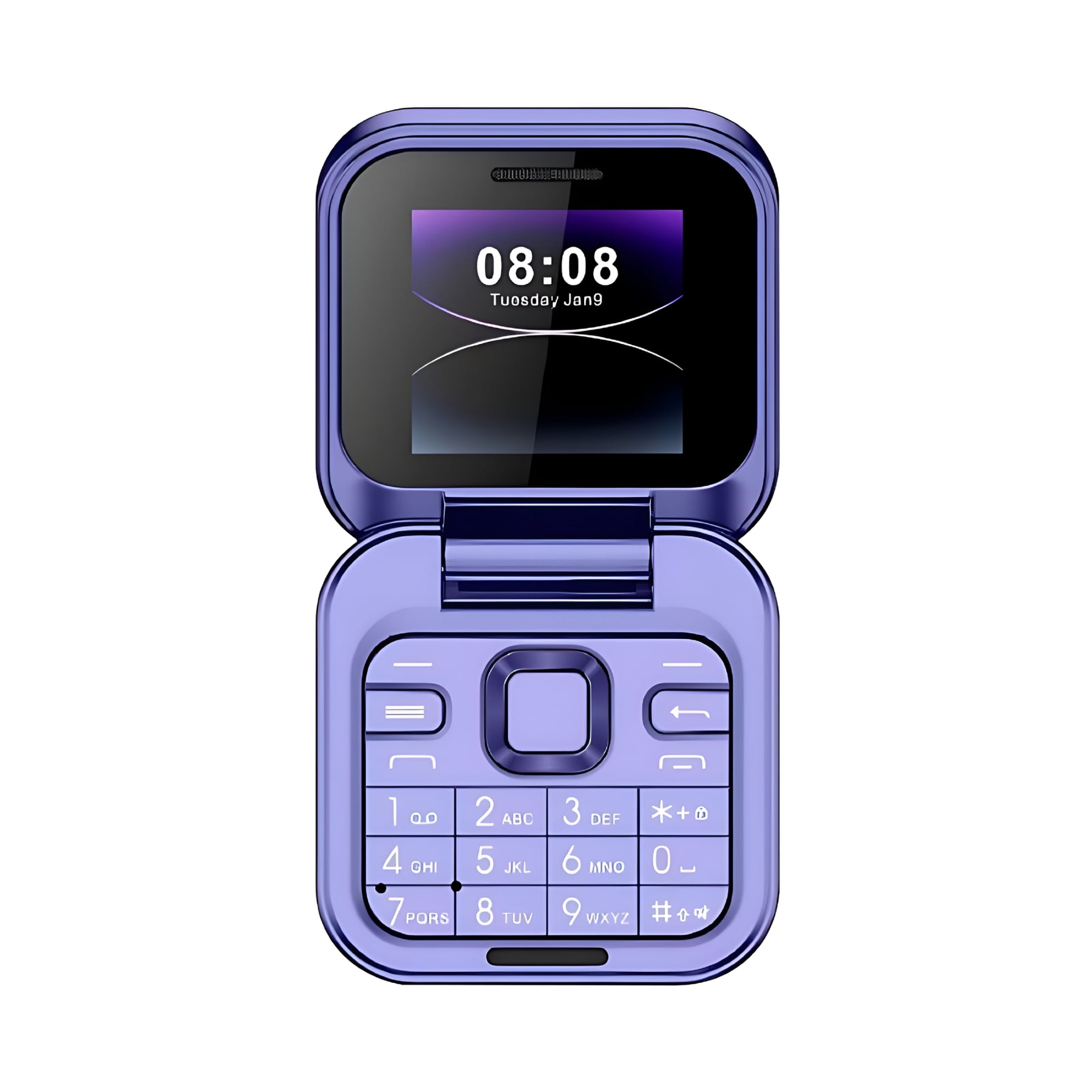 GJX 2026 New Mini Flip Mobile Phone,2 Sim Card,Small Display,Foldable Cell Phone,Unlocked Flip Phone,2G Flip Cell Phone for Travel,Backup,Kids,Senior
