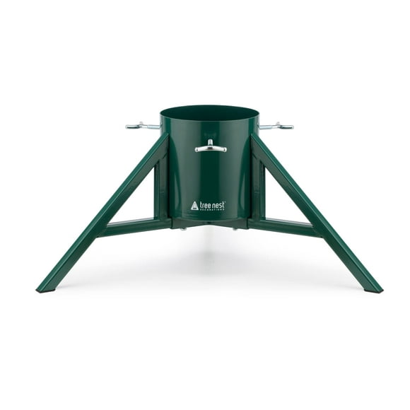 Tree Nest Christmas Tree Stand Base Tree Holder Modern Design for 8.5ft Real Trees Steel Stable for Xmas Tree Decoration Geometric (Medium, Green)