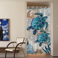 thumbnail image 3 of Nautical Green Sea Turtles Beach Theme Fabric Shower Curtain Sets Bathroom Blue Ocean Decor with Grommets and Hooks - 36 W x 72 H Inch Teal, 3 of 6