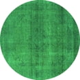 thumbnail image 1 of Ahgly Company Indoor Round Oriental Green Industrial Area Rugs, 6' Round, 1 of 4