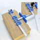 thumbnail image 2 of Localizador de guía de perforación de plantilla de hardware para instalación de perilla de tirador de cajón, herramienta de plantilla de perforación ajustable para puerta de madera (plástico azul, 2 of 5