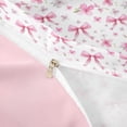 thumbnail image 3 of Meiyoeat Cherry Blossom Bow Twin Bedding for Women Girls, Cartoon Watercolor Pink Floral Duvet Cover Set, Pink Reversible, 1 Duvet Cover and 1 Pillowcase (No Comforter), 3 of 5