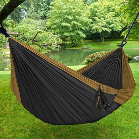 Zeny Double Camping Hanging Hammock Portable Lightweght Nylon Parachute Hammock With Tree Straps &