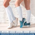 thumbnail image 5 of 3 Pairs Copper Compression Socks for Women & Men Circulation 15-29 mmhg - Better Flow, Swelling, Support for Medical, Running, Nursing, 5 of 6