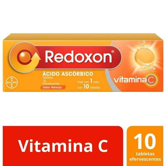Redoxon tubo con 10 tabletas efervescentes vitamina C sabor naranja