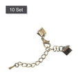 thumbnail image 3 of Unique Bargains 10Set Ribbon Crimp Clamp Ends Lobster Claw Clasps & Chain 6mm Bronze Tone for DIY, 3 of 7