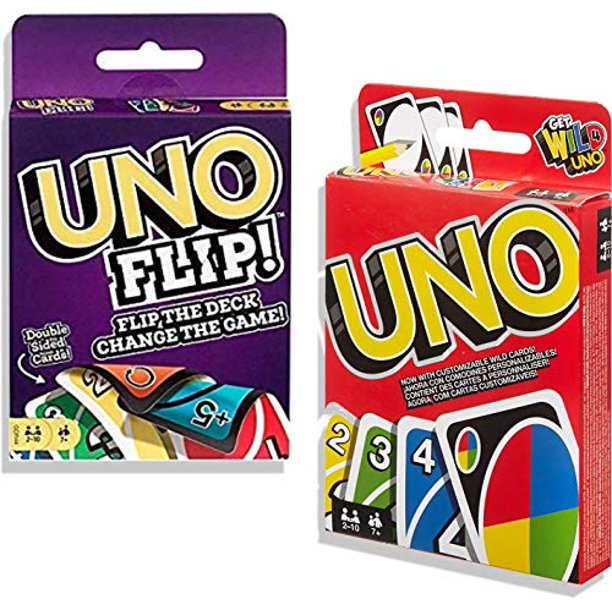 Uno Uno Flip Family Card Game Exclusively Bundled By Brishan Walmart Com