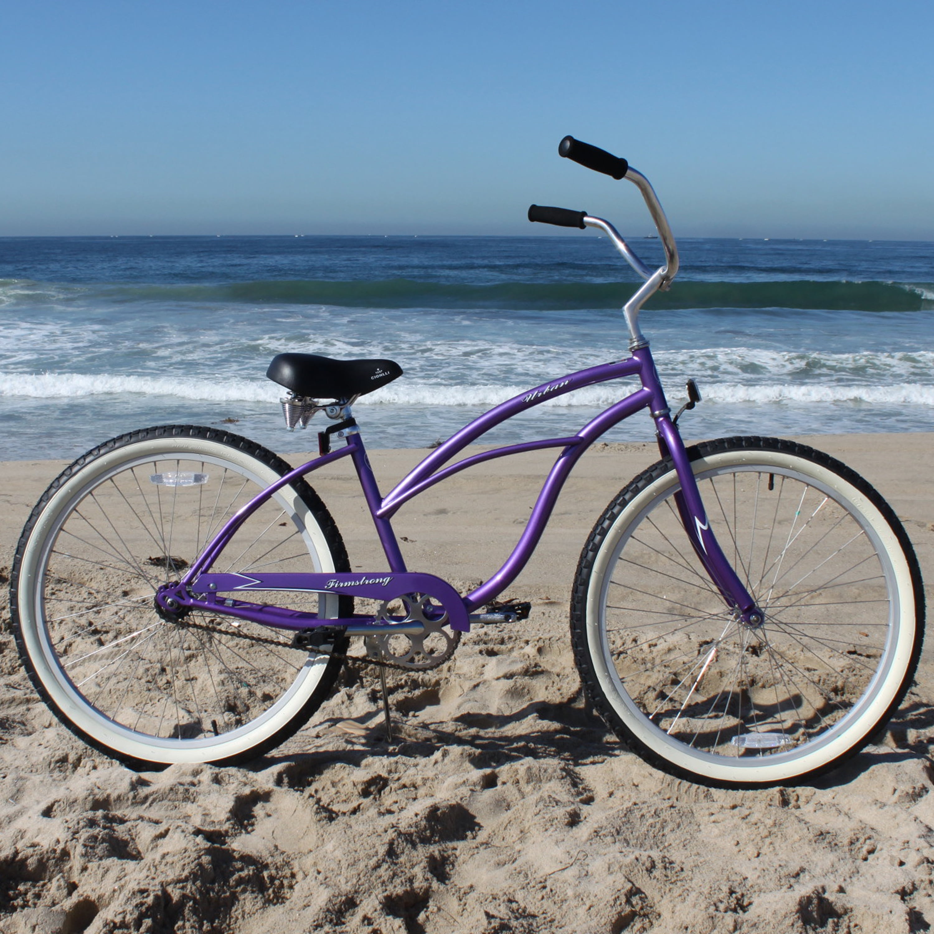 Free Shipping Firmstrong Urban Lady Beach Cruiser Single Speed 26 Inch Purple Women s Walmart Walmart