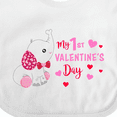 thumbnail image 4 of Inktastic My 1st Valentine's Day with Elephant Girls Baby Bib, 4 of 4