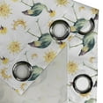 thumbnail image 4 of Ambesonne Bird Print Grommet Curtain, Boho Sun and Moon Print, 50"x60", Pale Earth Yellow Ivory, 4 of 5