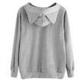 thumbnail image 2 of Pulls à Capuche pour Femmes PENGXAING Chat Imprimé Manches Longues Automne Hiver Chat à Capuche Sweat-Shirts Tops, 2 of 3