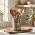 thumbnail image 2 of Radicaln Oceanic Marble Kitchen Utensil Holder 6.5 inches – Countertop Cooking Utensils Organizer, Spoon Holder, Decorative Kitchen Counter Storage, 2 of 6